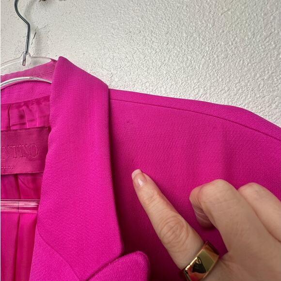 Valentino Pink Jumpsuit & Blazer Set Women IT 46/42 Strapless Wide Leg - Picture 3 of 16